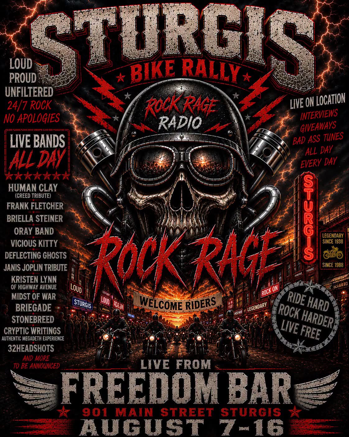 ROCK RAGE RADIO AT FREEDOM BAR